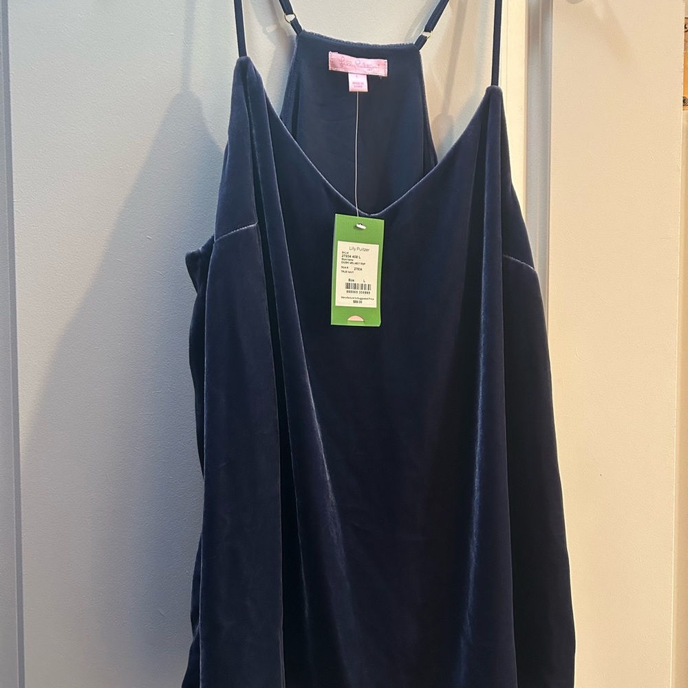 Lily Pulitzer Blue/Purple Velvet Tank